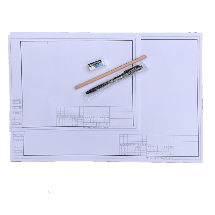 In mịn và bảo quản lâu Giấy vẽ Cad trắng không tráng phủ